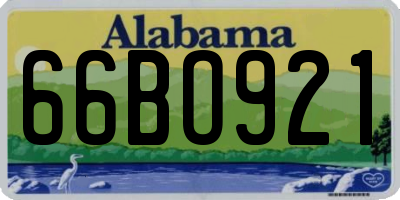 AL license plate 66BO921
