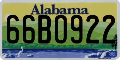 AL license plate 66BO922