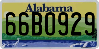 AL license plate 66BO929