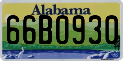 AL license plate 66BO930