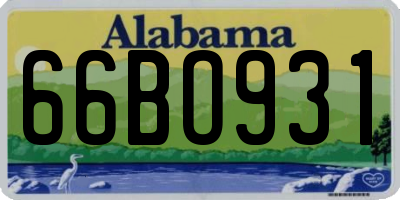 AL license plate 66BO931
