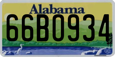 AL license plate 66BO934