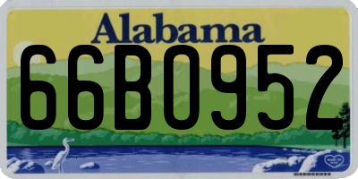 AL license plate 66BO952
