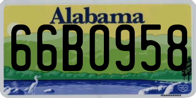 AL license plate 66BO958