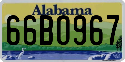 AL license plate 66BO967