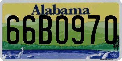AL license plate 66BO970