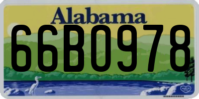 AL license plate 66BO978