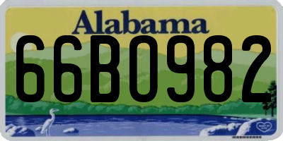 AL license plate 66BO982
