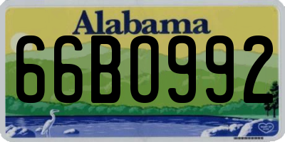 AL license plate 66BO992