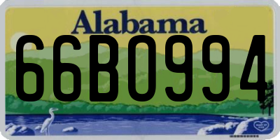 AL license plate 66BO994