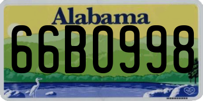 AL license plate 66BO998