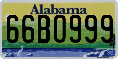 AL license plate 66BO999