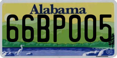 AL license plate 66BP005