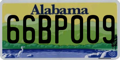 AL license plate 66BP009