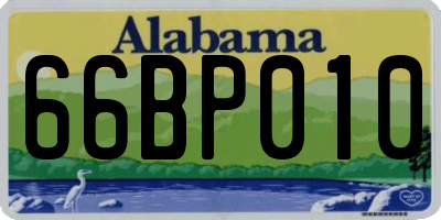 AL license plate 66BP010