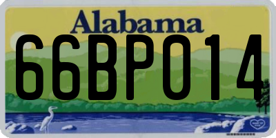 AL license plate 66BP014