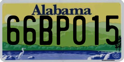 AL license plate 66BP015