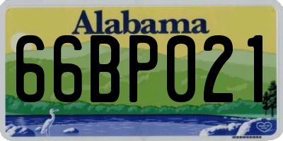 AL license plate 66BP021