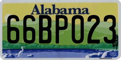 AL license plate 66BP023