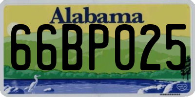 AL license plate 66BP025