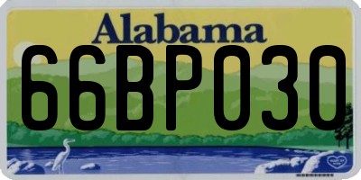 AL license plate 66BP030