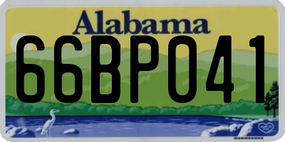 AL license plate 66BP041