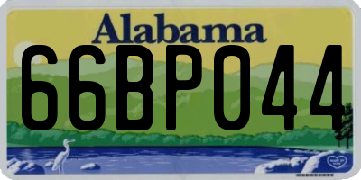 AL license plate 66BP044