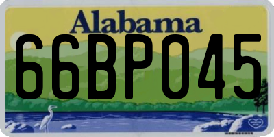 AL license plate 66BP045