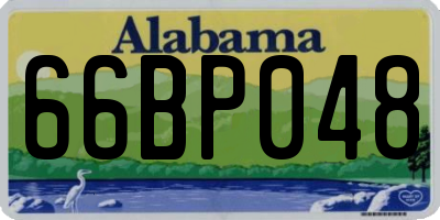 AL license plate 66BP048