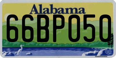 AL license plate 66BP050