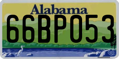 AL license plate 66BP053