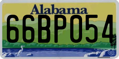 AL license plate 66BP054