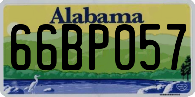 AL license plate 66BP057