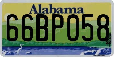 AL license plate 66BP058