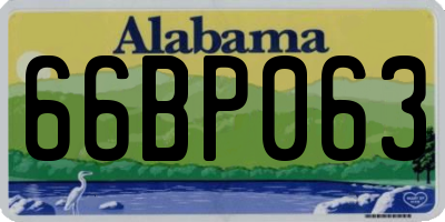AL license plate 66BP063