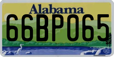 AL license plate 66BP065