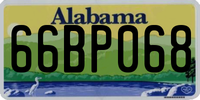 AL license plate 66BP068