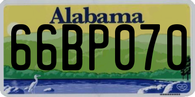 AL license plate 66BP070