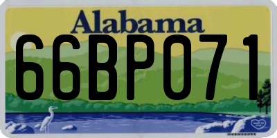AL license plate 66BP071