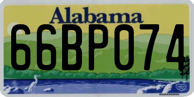 AL license plate 66BP074