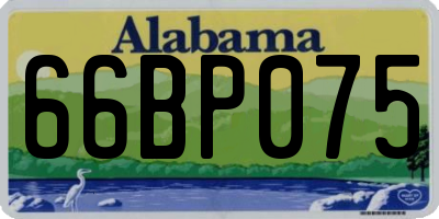 AL license plate 66BP075