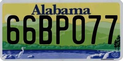 AL license plate 66BP077