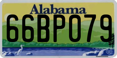 AL license plate 66BP079