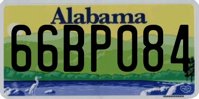 AL license plate 66BP084