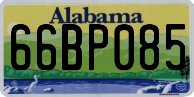 AL license plate 66BP085
