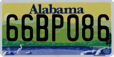 AL license plate 66BP086