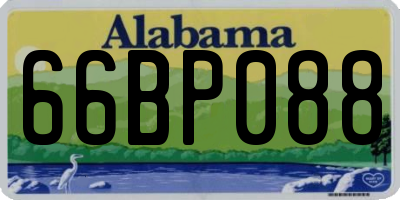 AL license plate 66BP088