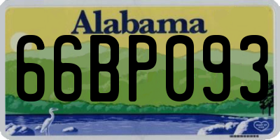 AL license plate 66BP093