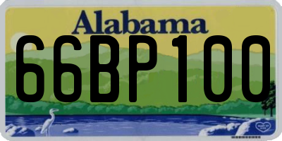 AL license plate 66BP100