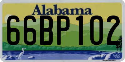 AL license plate 66BP102